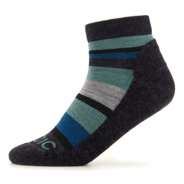 Stoic - Kid's Merino Trekking Quarter Socks Striped - Wandersocken Gr 31-34 schwarz von Stoic