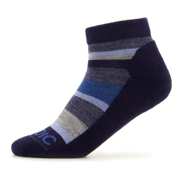 Stoic - Kid's Merino Trekking Quarter Socks Striped - Wandersocken Gr 35-38 blau von Stoic