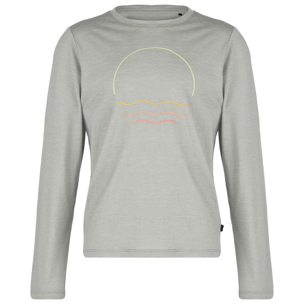 Stoic - Kid's Merino155 LaholmSt. Print L/S - Merinoshirt Gr 140 grau von Stoic