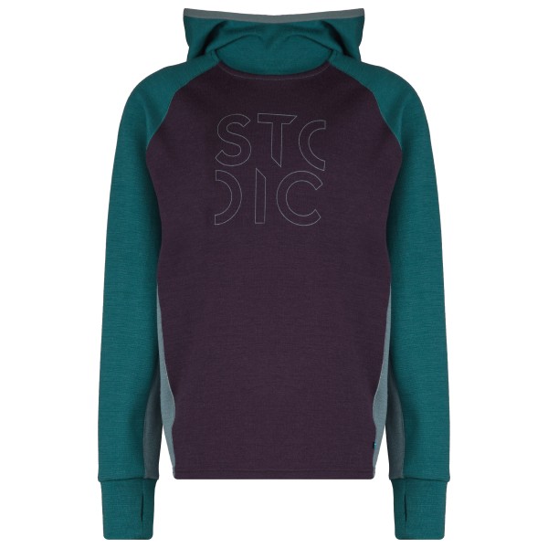 Stoic - Kid's Merino260 StadjanSt. Hoody - Merinohoodie Gr 104 grau/blau von Stoic