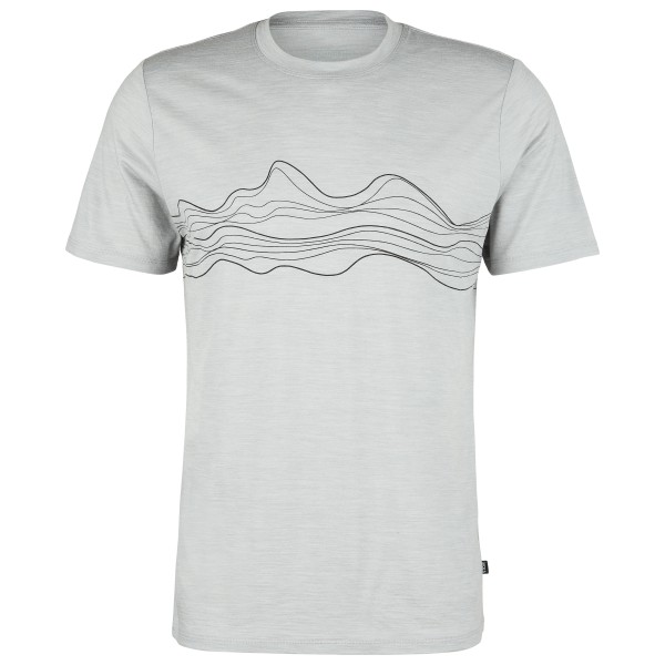 Stoic - Merino155 LaholmSt. Print T-Shirt Lines - Merinoshirt Gr 5XL grau von Stoic