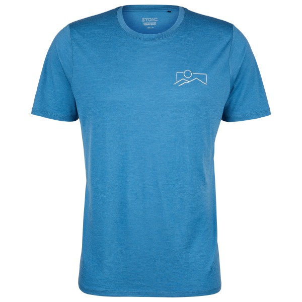 Stoic - Merino155 LaholmSt. Print T-Shirt Mountain - Merinoshirt Gr 3XL blau von Stoic