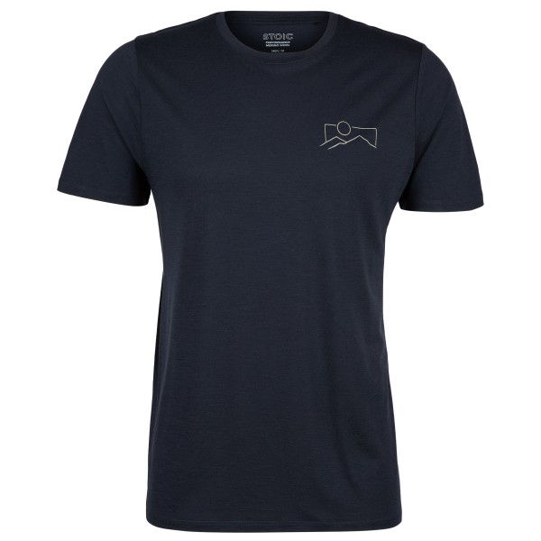 Stoic - Merino155 LaholmSt. Print T-Shirt Mountain - Merinoshirt Gr 4XL blau von Stoic