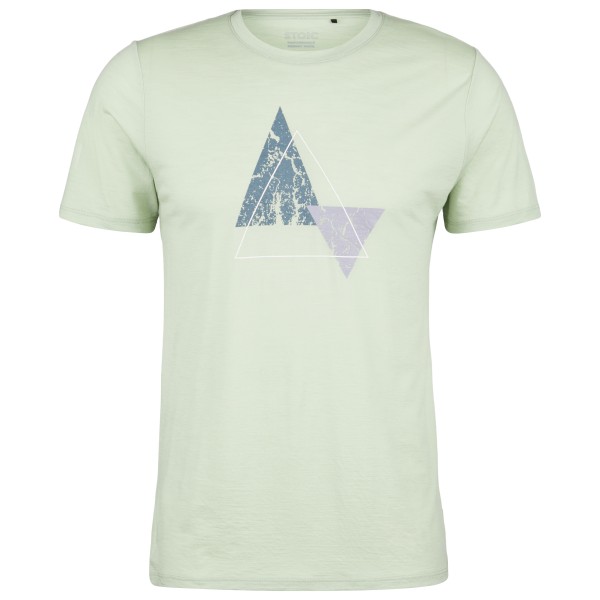 Stoic - Merino155 LaholmSt. Print T-Shirt Peak - Merinoshirt Gr S grün von Stoic