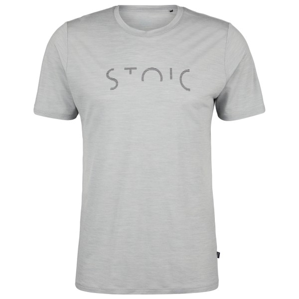 Stoic - Merino155 LaholmSt. Print T-Shirt Stripes - Merinoshirt Gr 4XL grau von Stoic