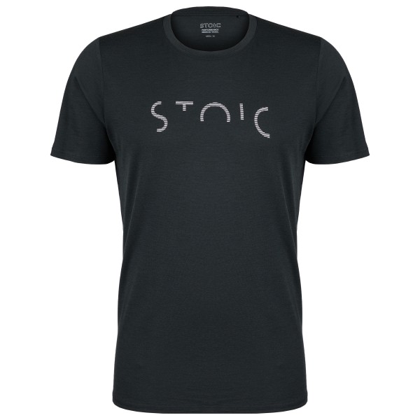 Stoic - Merino155 LaholmSt. Print T-Shirt Stripes - Merinoshirt Gr 4XL schwarz von Stoic