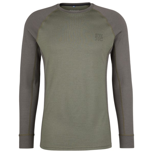 Stoic - Merino240 BengtSt. L/S - Merinounterwäsche Gr L grau/oliv von Stoic
