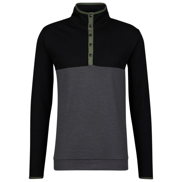 Stoic - Merino260 MMXX.Göteborg Snap - Merinopullover Gr XXL schwarz/grau von Stoic