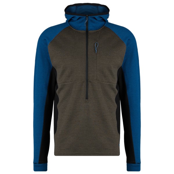 Stoic - Merino260 StadjanSt. 3/4 Zip w. Hood - Merinohoodie Gr 3XL blau von Stoic