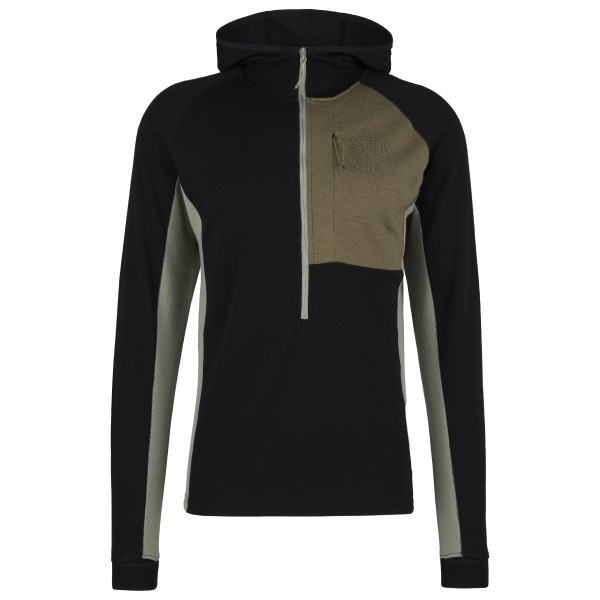 Stoic - Merino260 StadjanSt. 3/4 Zip w. Hood - Merinohoodie Gr 3XL schwarz von Stoic