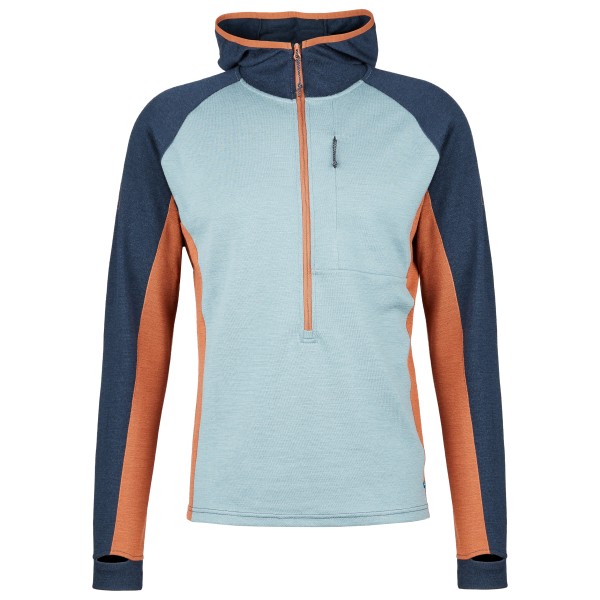 Stoic - Merino260 StadjanSt. 3/4 Zip w. Hood - Merinohoodie Gr XS grau von Stoic