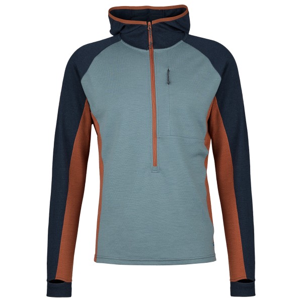 Stoic - Merino260 StadjanSt. 3/4 Zip w. Hood - Merinohoodie Gr XS türkis von Stoic