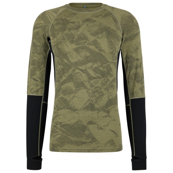 Stoic - MerinoMesh150 SadjemSt. L/S - Merinoshirt Gr L oliv von Stoic