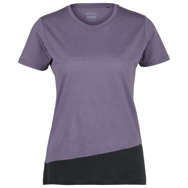 Stoic - Women's Merino155 LaholmSt. Colorblock T-Shirt - Merinoshirt Gr XL grau von Stoic
