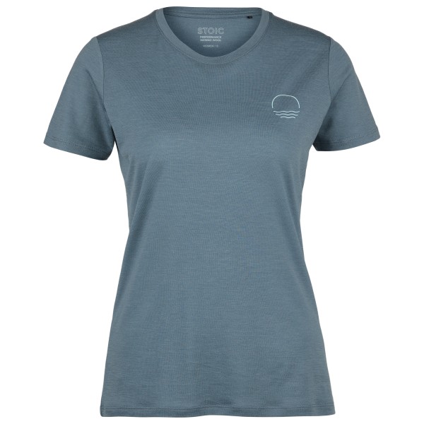 Stoic - Women's Merino155 LaholmSt. Print T-Shirt Sun - Merinoshirt Gr 3XL grau von Stoic