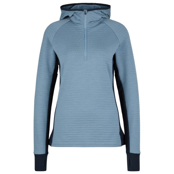 Stoic - Women's MerinoFleece260 FlenSt. Half Zip with Hood - Merinohoodie Gr L türkis von Stoic