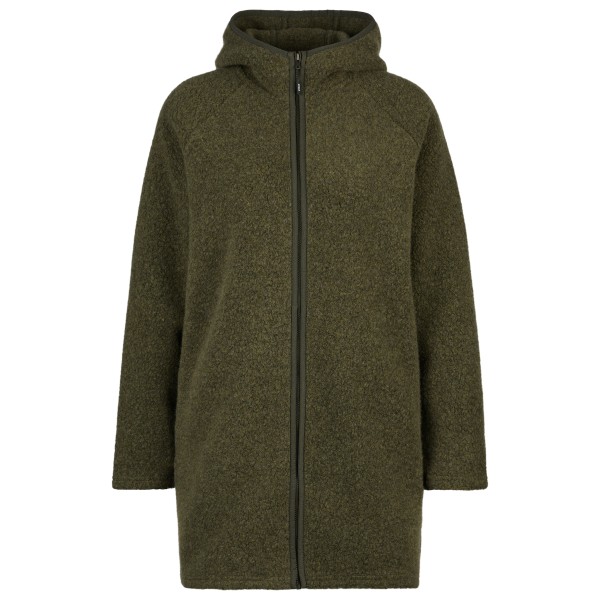 Stoic - Women's MerinoPile RissnaSt. Long Jacket - Mantel Gr XS oliv von Stoic