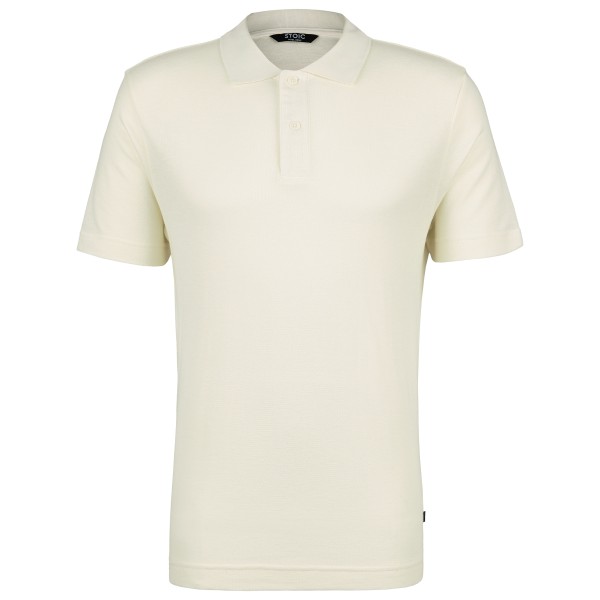 Stoic - WoolHemp VarbergSt. Pique Polo - Polo-Shirt Gr S weiß/beige von Stoic