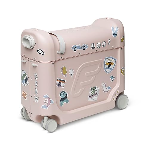 Stokke JetKids BedBox, Pink Lemonade - Aufsitzkoffer & Flugsitzbett – Damit Dein Kind im Flugzeug entspannt sitzen und schlafen kann – Bei vielen Fluglinien zugelassen - Für Kinder von 3–7 Jahren von Stokke