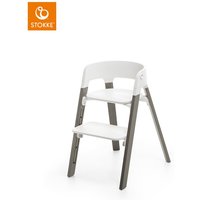 STOKKE® Steps™ Hochstuhl weiß Buche Hazy Grey von Stokke