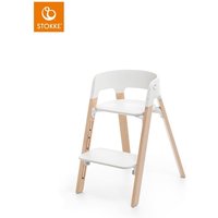 STOKKE® Steps™ Hochstuhl weiß Buche natur von Stokke