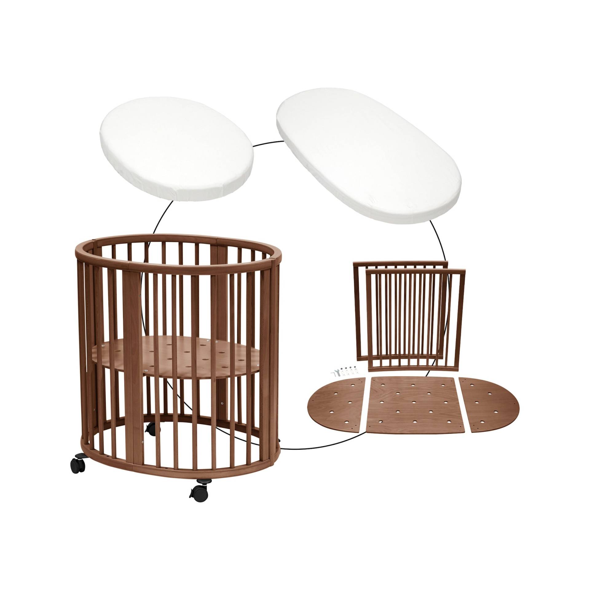 Stokke® Sleepi™ Bundle Sleepi Mini inkl. Umbausatz, 2 Matratzen und 2 Spannbetttüchern von Stokke