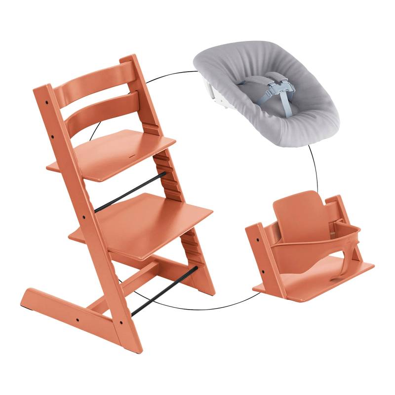 Stokke® Tripp Trapp® Bundle Treppenhochstuhl inkl. Newbornset Light Grey & Babyset von Stokke