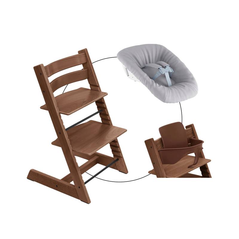 Stokke® Tripp Trapp® Bundle Treppenhochstuhl inkl. Newbornset Light Grey & Babyset von Stokke