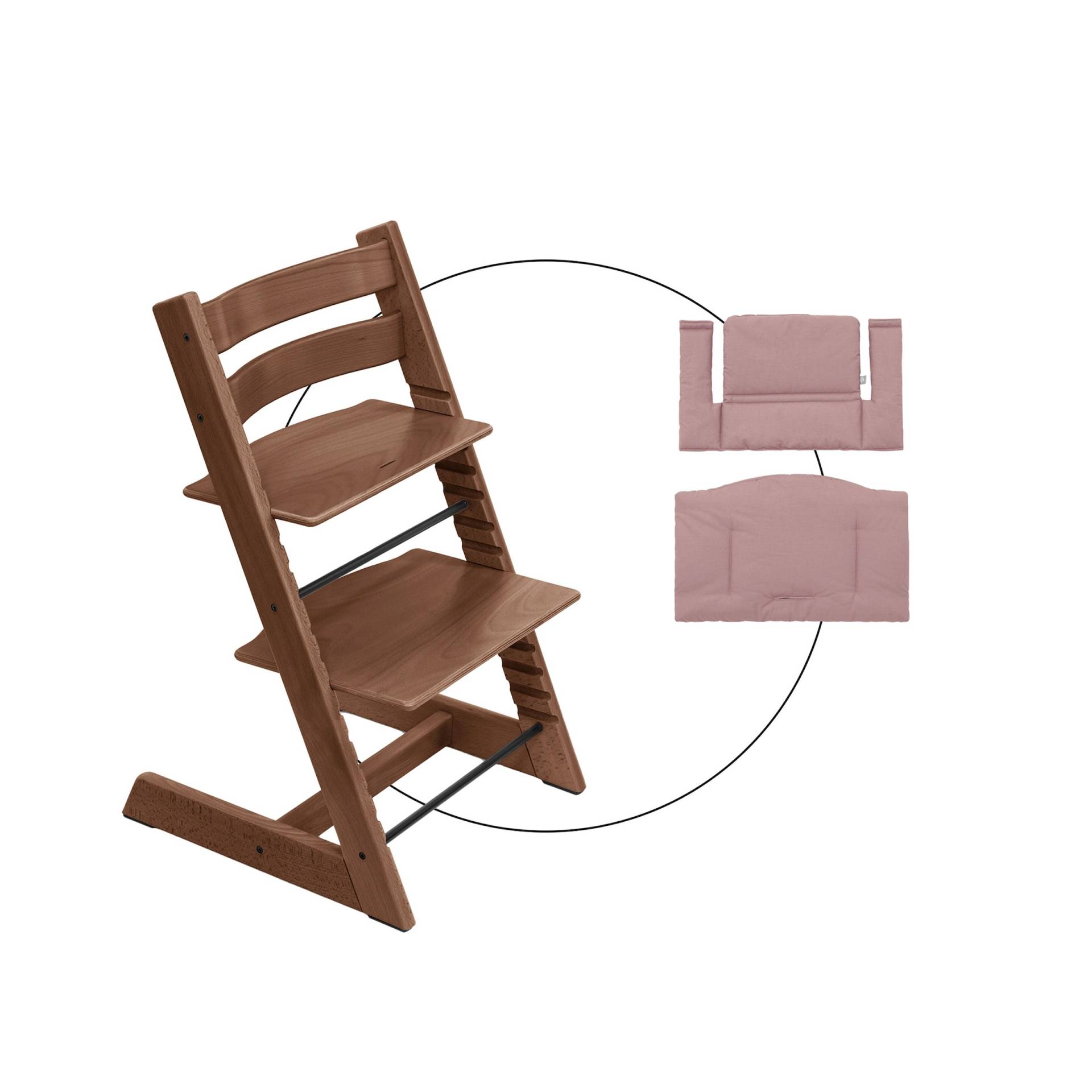 Stokke® Tripp Trapp® Bundle Treppenhochstuhl inkl. Sitzkissen Classic Heather Mauve von Stokke