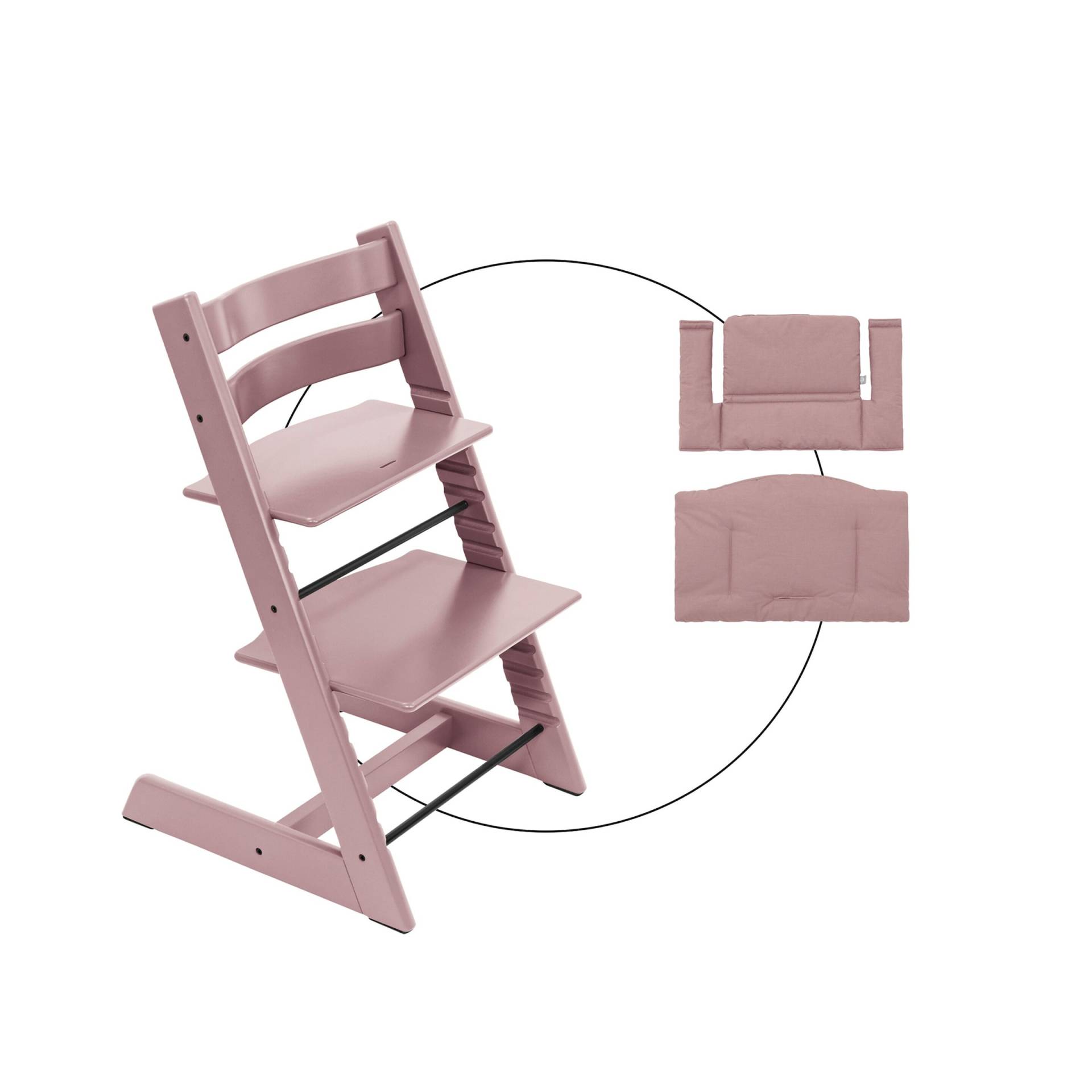 Stokke® Tripp Trapp® Bundle Treppenhochstuhl inkl. Sitzkissen Classic Heather Mauve von Stokke