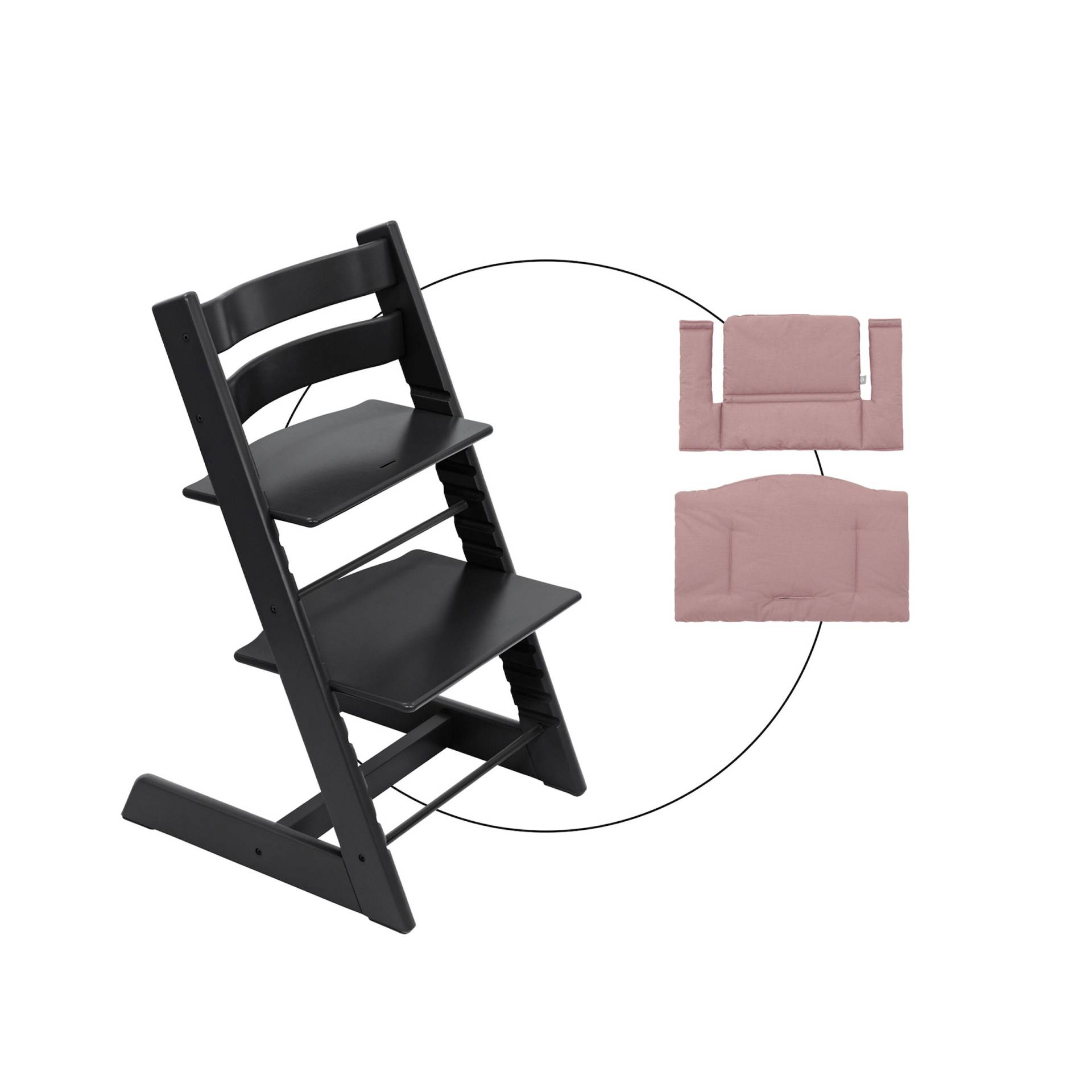 Stokke® Tripp Trapp® Bundle Treppenhochstuhl inkl. Sitzkissen Classic Heather Mauve von Stokke