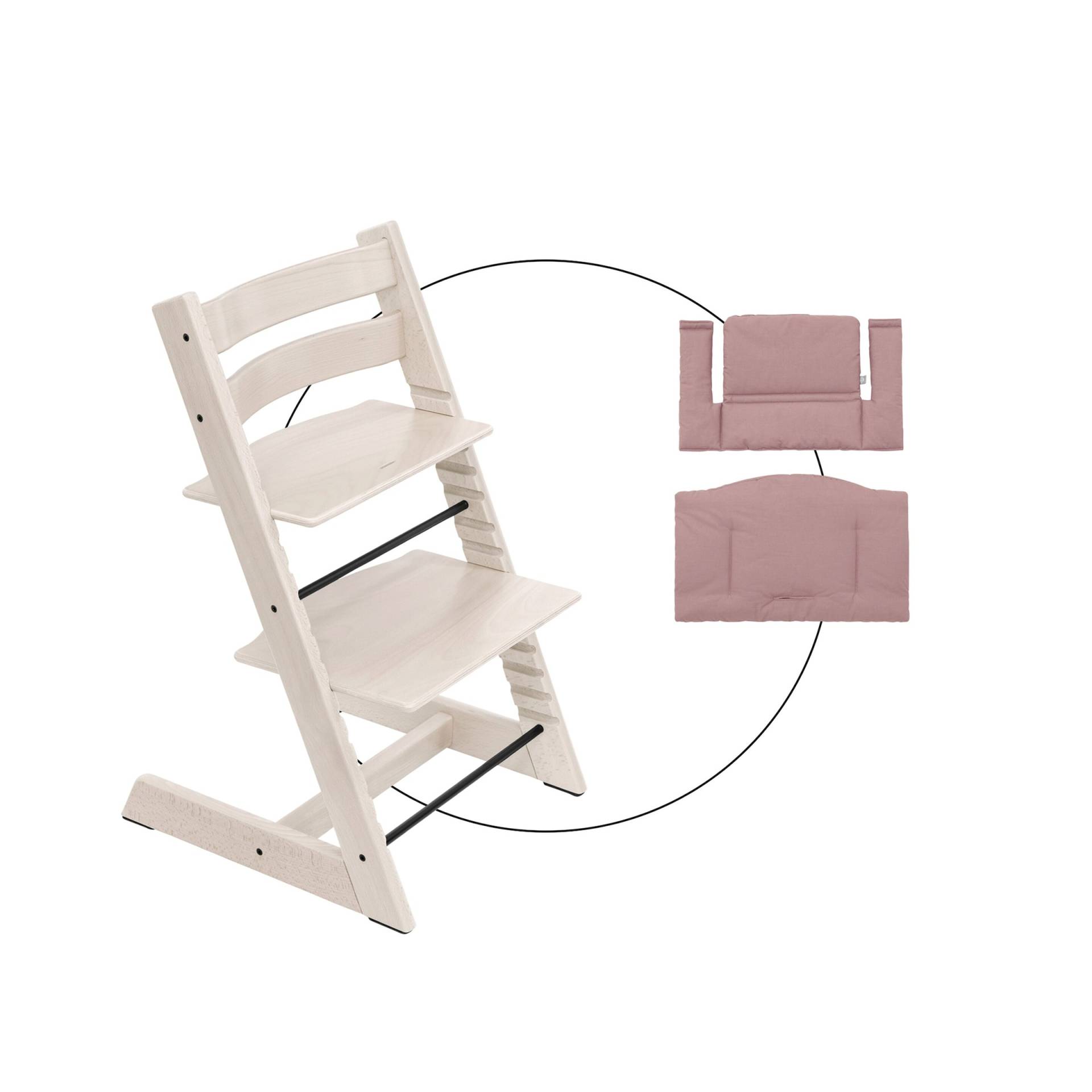 Stokke® Tripp Trapp® Bundle Treppenhochstuhl inkl. Sitzkissen Classic Heather Mauve von Stokke
