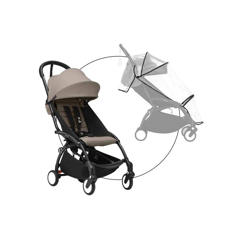 Stokke® yoyo3 Buggy inkl. Regenschutz beige von Stokke