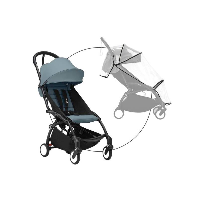 Stokke® yoyo3 Buggy inkl. Regenschutz blau von Stokke