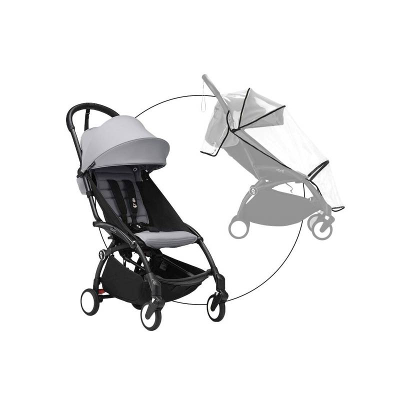 Stokke® yoyo3 Buggy inkl. Regenschutz grau von Stokke