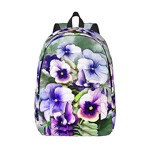 Stolmx Stiefmütterchen Perfection Laptop-Rucksack, Rucksäcke, elementare Büchertaschen, Damen, modisch, lässig, Tagesrucksack, Reisen, Uni, Lehrer, Schwarz , S von Stolmx