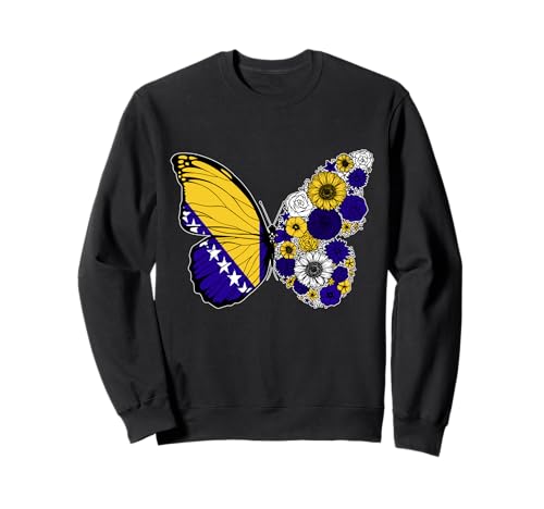 Bosnische Frauen Bosnien Herzegovina Schmetterling Herkunft Sweatshirt von Stolze Bosnische Wurzeln