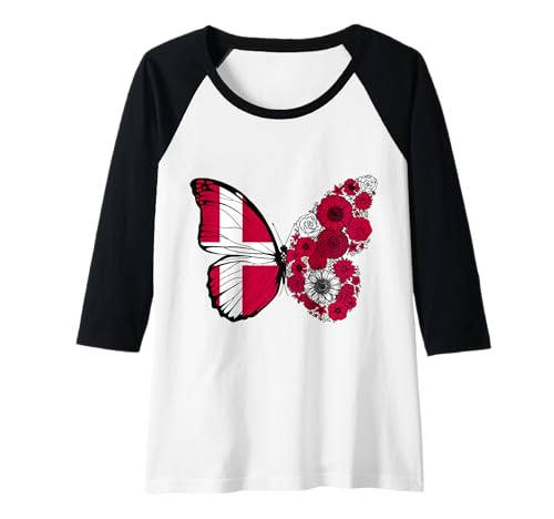 Damen Dänische Herkunft Dänemark Stolz Schmetterling Raglan Damen Dänische Herkunft Dänemark Stolz Schmetterling Raglan von Stolze Dänische Wurzeln