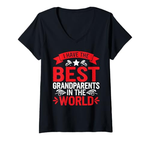 Damen I Have The Best Grandparents In The World Enkel - T-Shirt mit V-Ausschnitt Damen I Have The Best Grandparents In The World Enkel - T-Shirt mit V-Ausschnitt von Stolze Enkelkindliebe