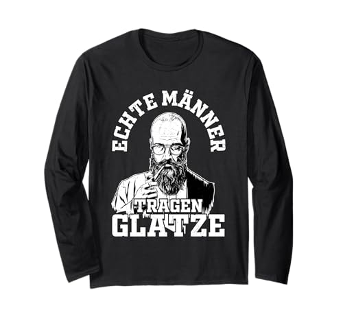 Echte Männer mit Glatze Mutig, Stark und Selbstbewusst Langarmshirt von Stolze Glanzköpfige Legenden Outfits Und Geschenke