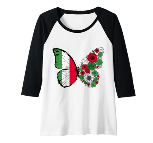 Damen Italienische Frauen Italien Flagge Schmetterling Herkunft Raglan Damen Italienische Frauen Italien Flagge Schmetterling Herkunft Raglan von Stolze Italienische Wurzeln