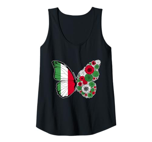 Damen Italienische Frauen Italien Flagge Schmetterling Herkunft Tank Top Damen Italienische Frauen Italien Flagge Schmetterling Herkunft Tank Top von Stolze Italienische Wurzeln