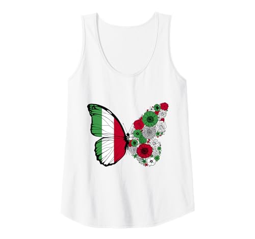Damen Italienische Herkunft Italia Stolz Italien Schmetterling Tank Top Damen Italienische Herkunft Italia Stolz Italien Schmetterling Tank Top von Stolze Italienische Wurzeln