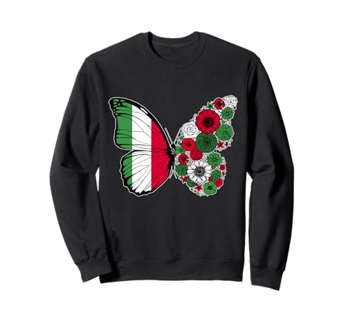 Italienische Frauen Italien Flagge Schmetterling Herkunft Sweatshirt Italienische Frauen Italien Flagge Schmetterling Herkunft Sweatshirt von Stolze Italienische Wurzeln