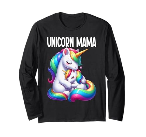 Einhorn Mama Muttertag Mutterschaft Mama Unicorn Mutter Langarmshirt von Stolze Liebevolle Mama Einhorn Mommy Mutter