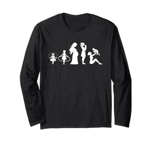 Evolution Mutter Mutterschaft Mama Elternteil Muttertag Langarmshirt von Stolze Mama Evolution Liebevolle Mama Mommy Mutter