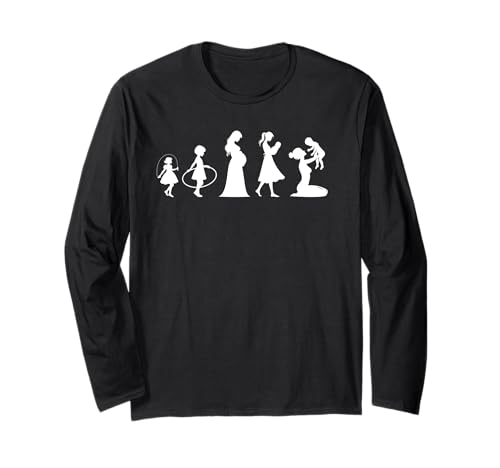 Evolution Mutter Mutterschaft Mama Elternteil Muttertag Langarmshirt von Stolze Mama Evolution Liebevolle Mama Mommy Mutter