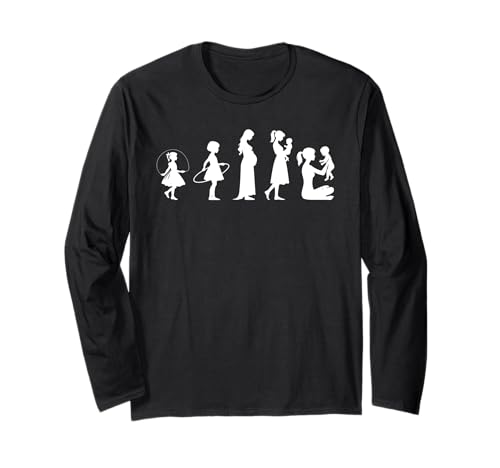 Evolution Mutter Mutterschaft Mama Elternteil Muttertag Langarmshirt von Stolze Mama Evolution Liebevolle Mama Mommy Mutter