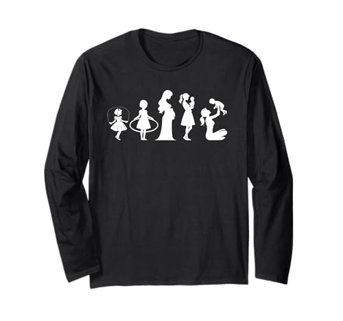 Evolution Mutter Mutterschaft Mama Elternteil Muttertag Langarmshirt von Stolze Mama Evolution Liebevolle Mama Mommy Mutter