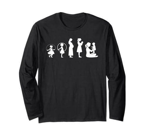 Evolution Mutter Mutterschaft Mama Elternteil Muttertag Langarmshirt von Stolze Mama Evolution Liebevolle Mama Mommy Mutter